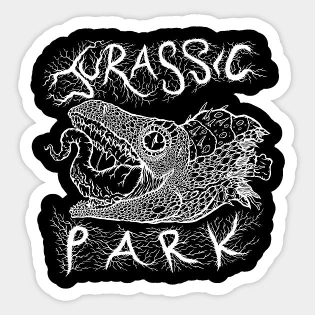 Jurassic Metal Sticker by bangart